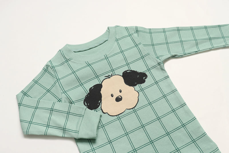 Mellis - Korean Children Fashion - #Kfashion4kids - Check dog Fleece Easywear - 5