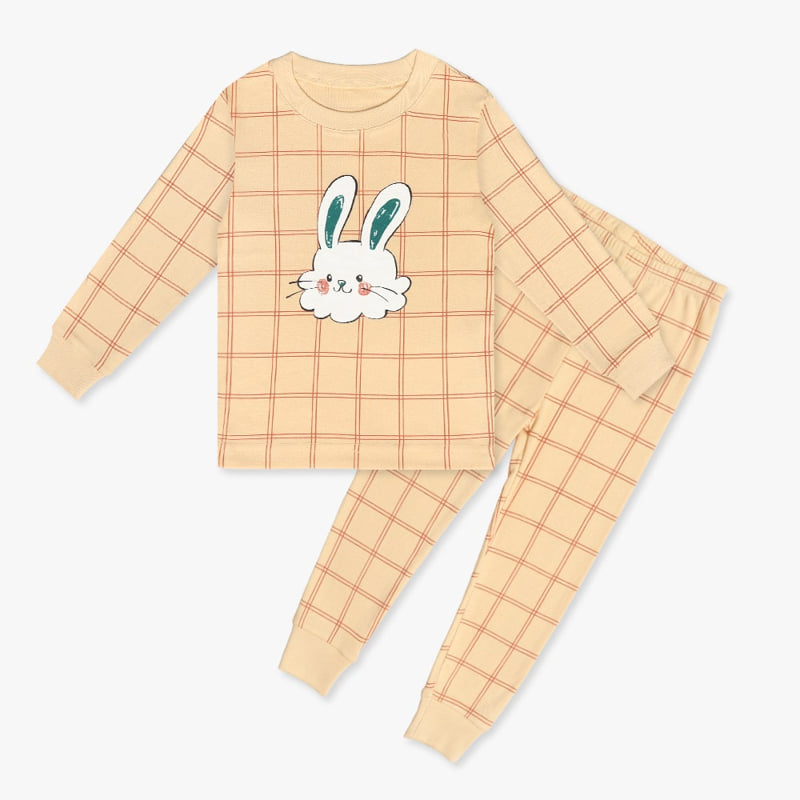 Mellis - Korean Children Fashion - #fashionkids - Check Rebbit Fleece Easywear - 2
