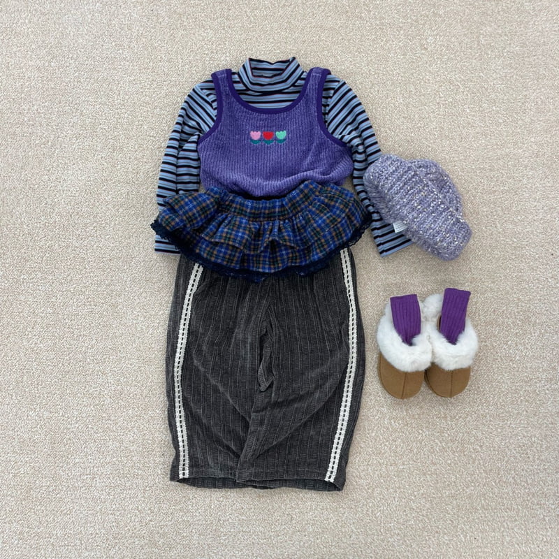 Middle Name - Korean Children Fashion - #fashionkids - Knit Crop Vest - 7