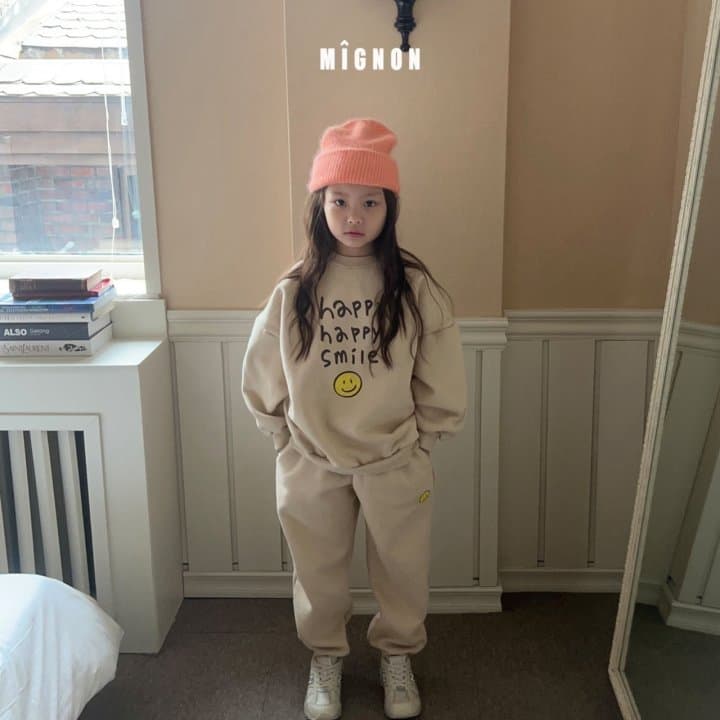 Mignon - Korean Children Fashion - #kidsshorts - Happy Sweatshirt - 6