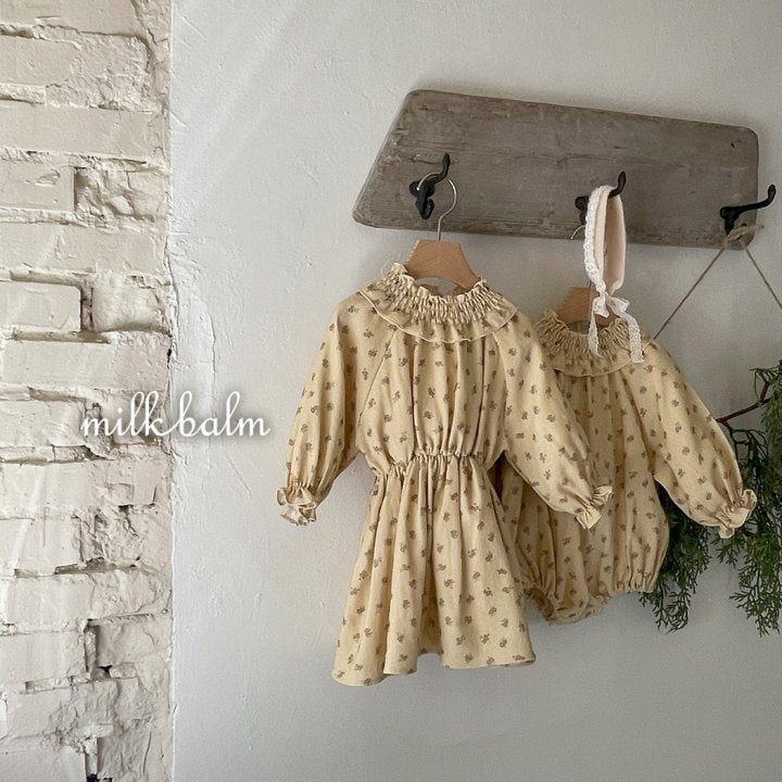 Milk Balm - Korean Children Fashion - #kidsshorts - Piona Smocked One-piece