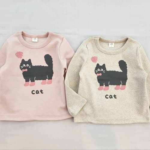 Milk Bebe - Korean Children Fashion - #littlefashionista - Cat Tee
