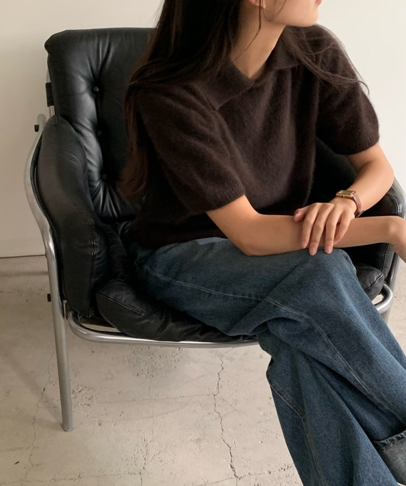 Moani - Korean Women Fashion - #vintagekidsstyle - Hygge Collar Raccoon Knit Top - 4