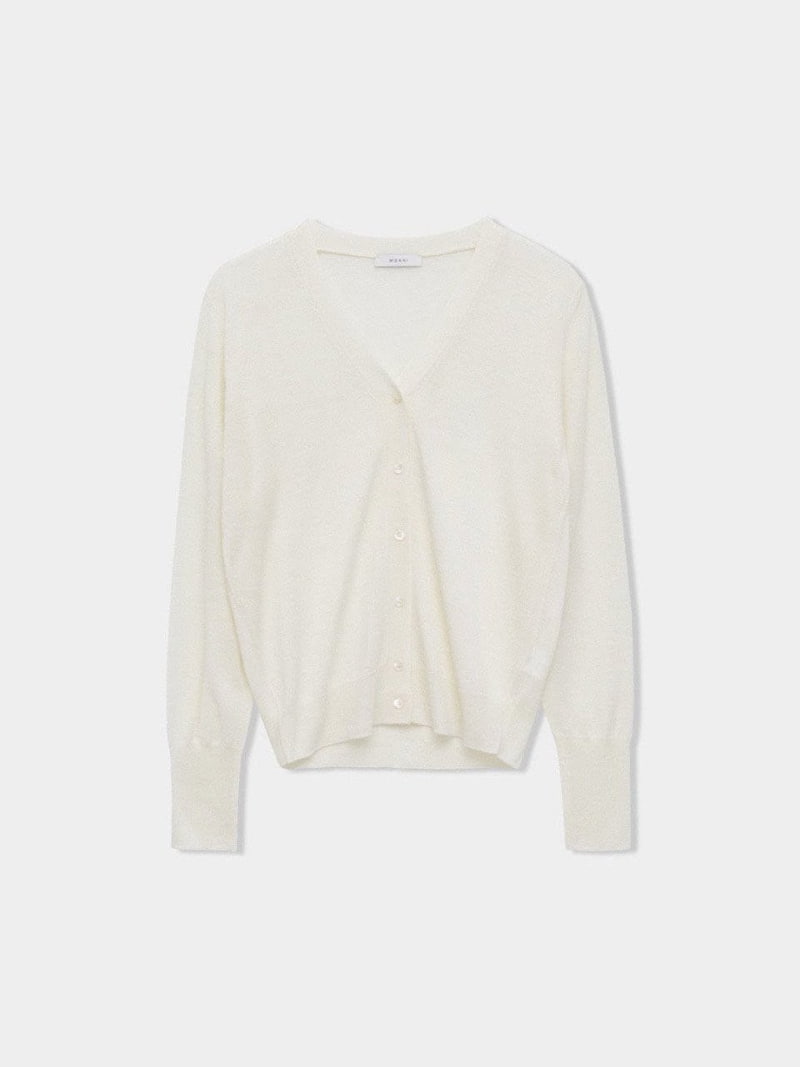Moani - Korean Women Fashion - #shopsmall - Silk Wool Slim V Neck Cardigan - 6