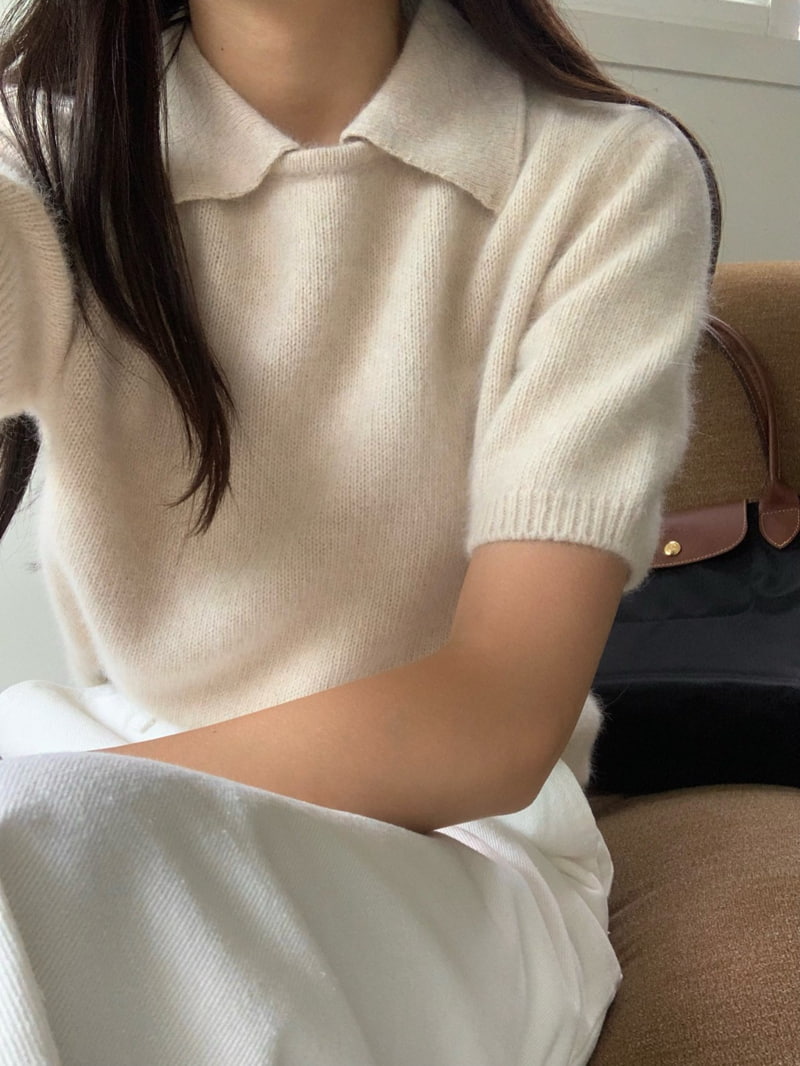 Moani - Korean Women Fashion - #womensfashion - Hygge Collar Raccoon Knit Top