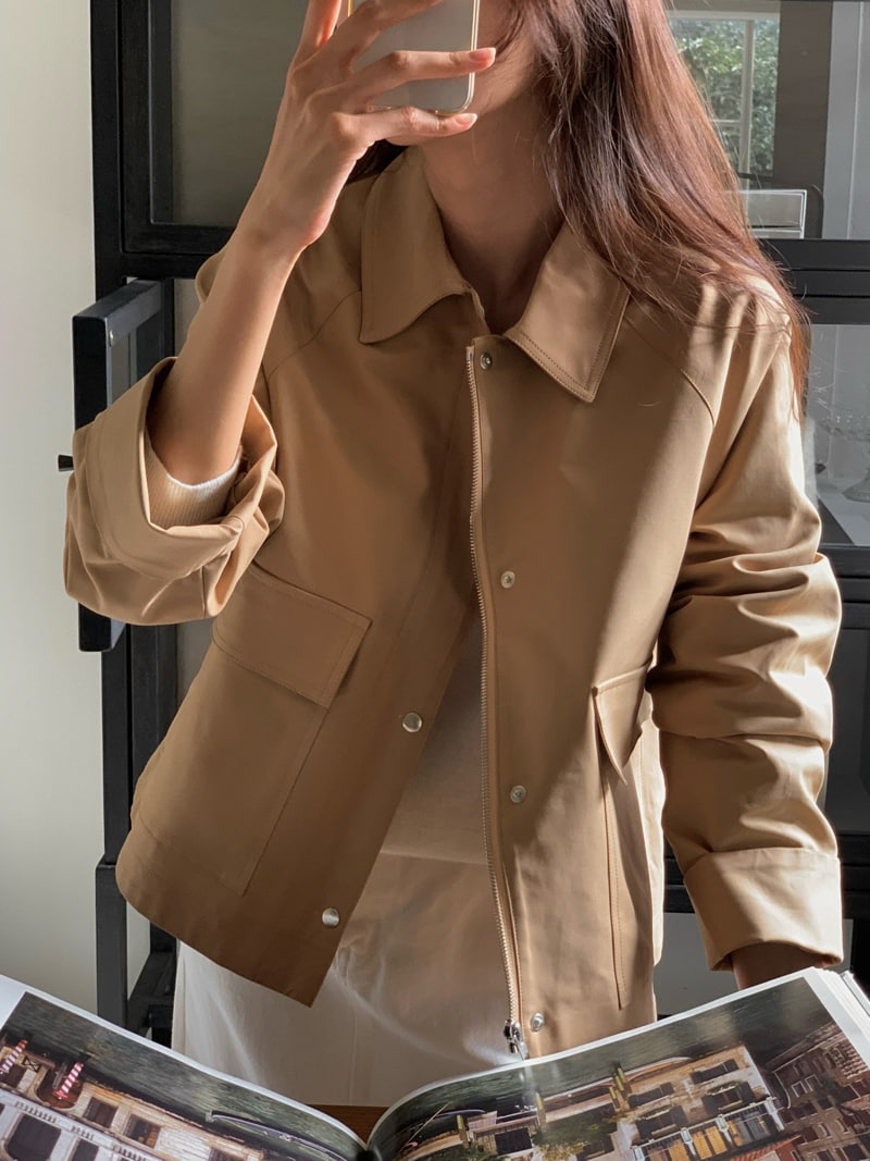Moani - Korean Women Fashion - #womensfashion - Marshe Rolled-up Single Jacket - 8