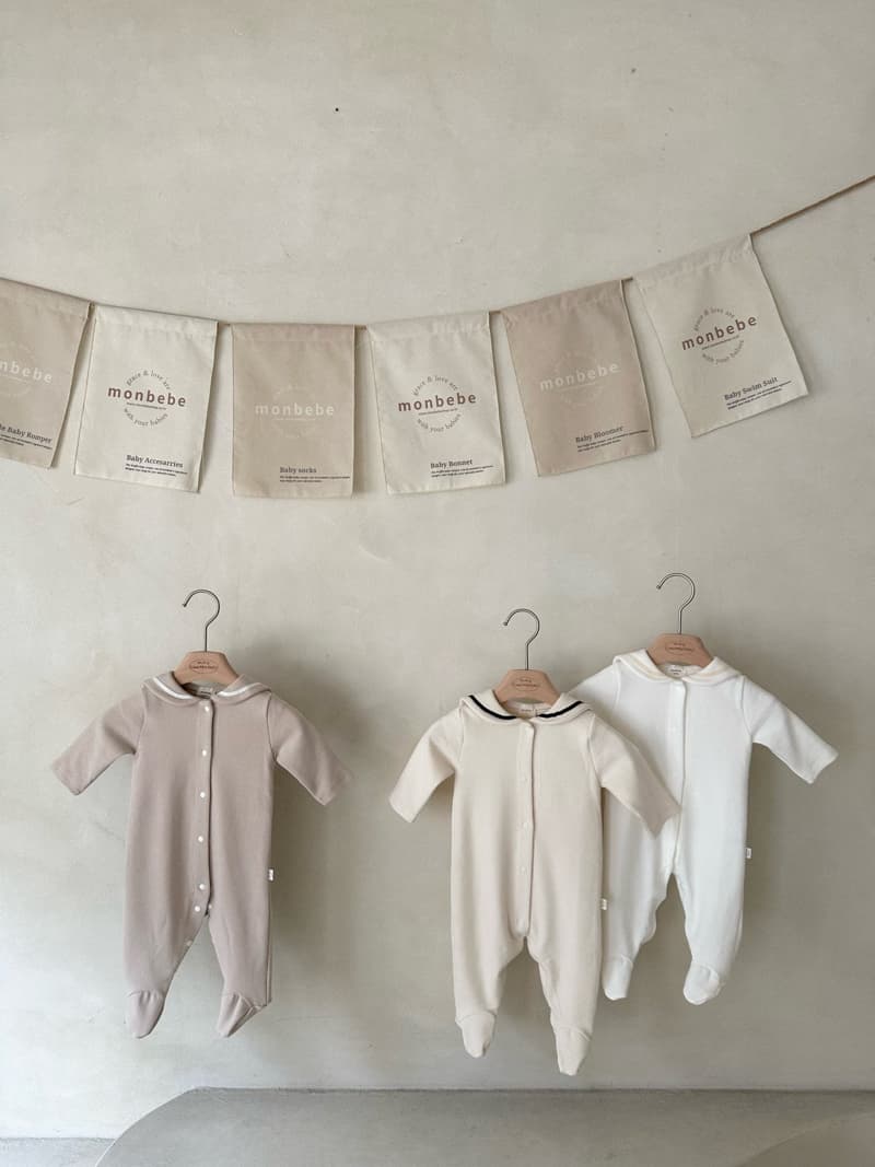 Monbebe - Korean Baby Fashion - #babyclothing - Bunny Sailor Bodysuit with Bonnet