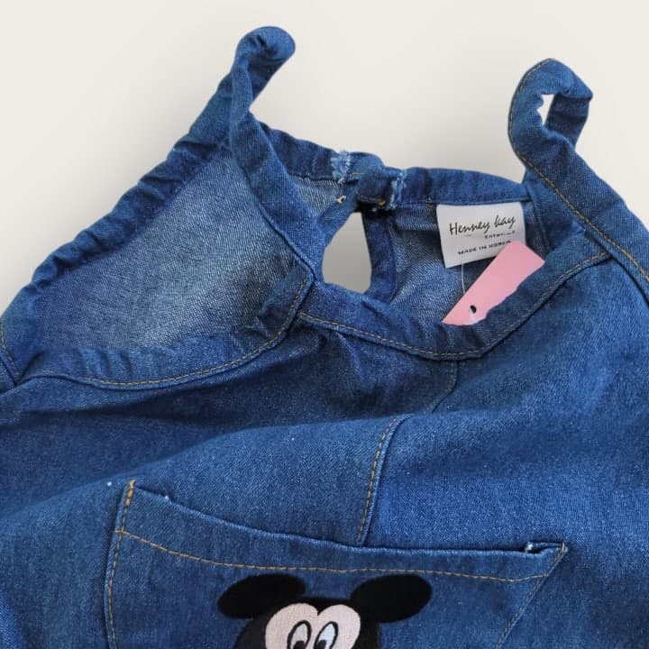 Moran - Korean Baby Fashion - #babylifestyle - Pocket Denim Suit - 4