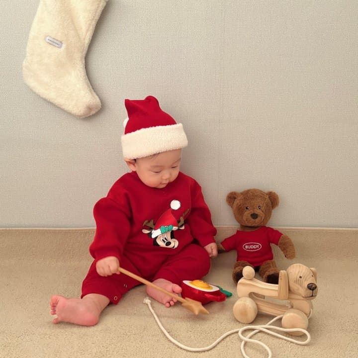 Moran - Korean Baby Fashion - #babyoninstagram - Rudolph Mini Bodysuit with Hat - 11