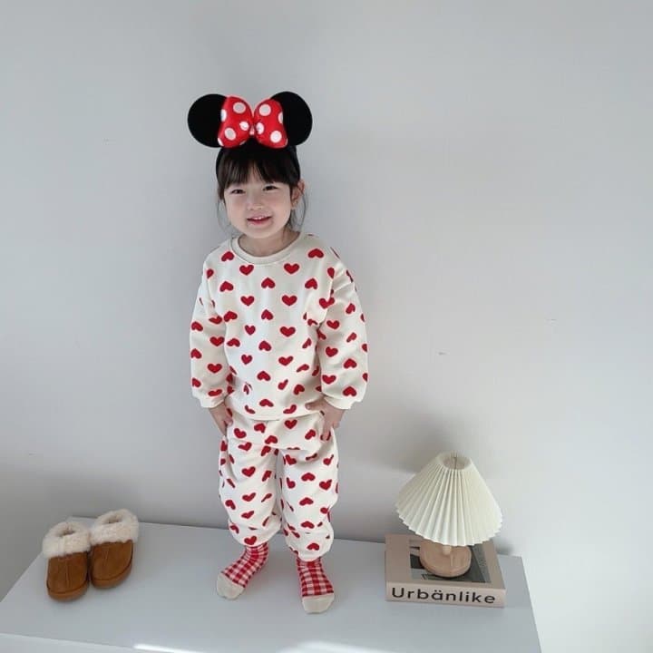 Moran - Korean Children Fashion - #minifashionista - Fleeced Heart Candy Set - 7