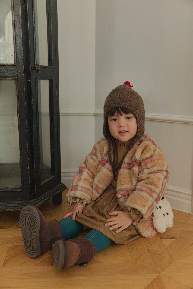 Mumunbaba - Korean Children Fashion - #kidzfashiontrend - Winter Check Jacket - 3