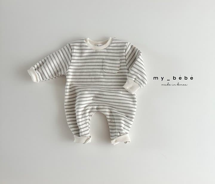 My Bebe - Korean Baby Fashion - #babyboutique - Striped Body Suit - 4