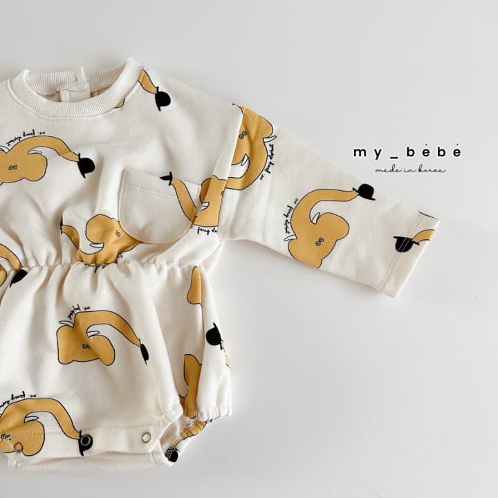 My Bebe - Korean Baby Fashion - #babyfashion - Animal Banding Suit - 7