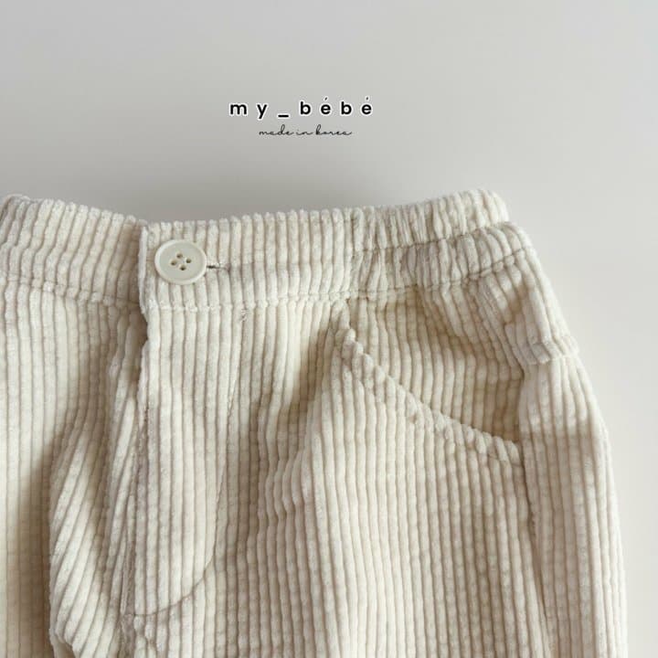 My Bebe - Korean Baby Fashion - #smilingbaby - Bubble Corduroy Pants - 9