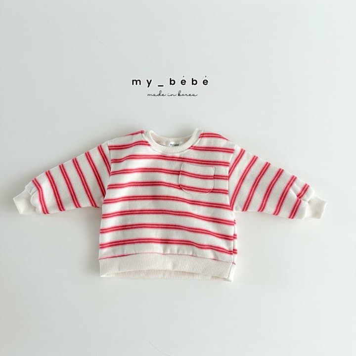 My Bebe - Korean Children Fashion - #Kfashion4kids - Single-line Sweatshirt - 10
