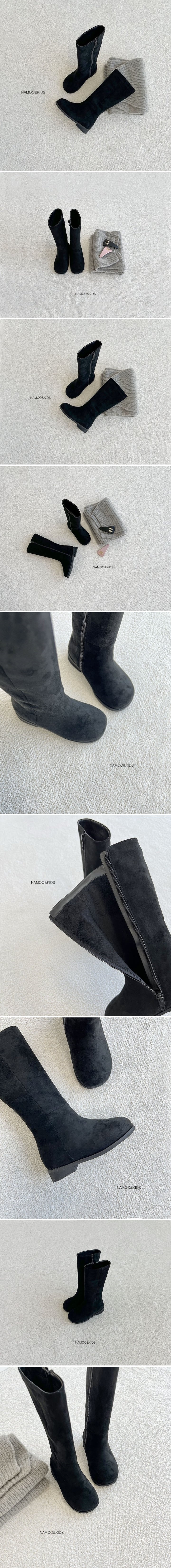 Namoo & Kids - Korean Children Fashion - #littlefashionista - Wavy Suede Long Boots (Brushed Lining)