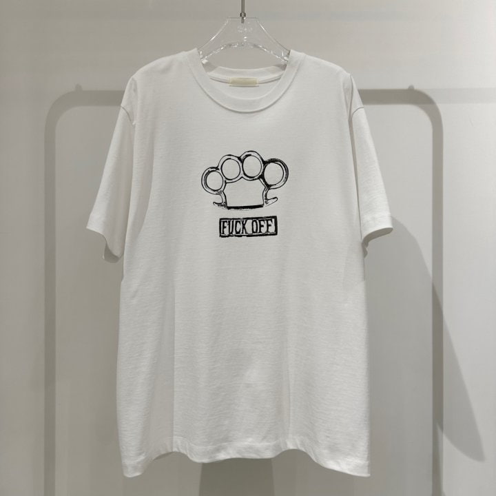 Neroli36 - Korean Women Fashion - #momslook - Heavy Box Graphic Tee - 2