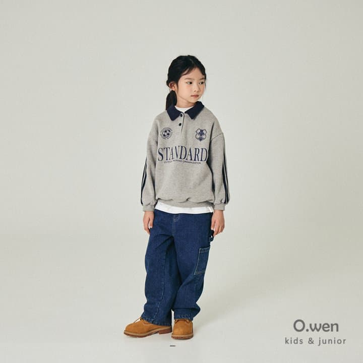 O Wen - Korean Children Fashion - #discoveringself - Standard Collar Brushed Sweatshirt - 2