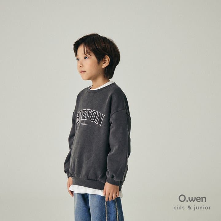 O Wen - Korean Children Fashion - #kidsstore - Boston Brushed Sweatshirt (with Mom) - 7