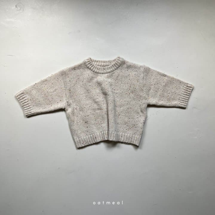 Oatmeal - Korean Children Fashion - #Kfashion4kids - Seed Round Knit Sweater - 4