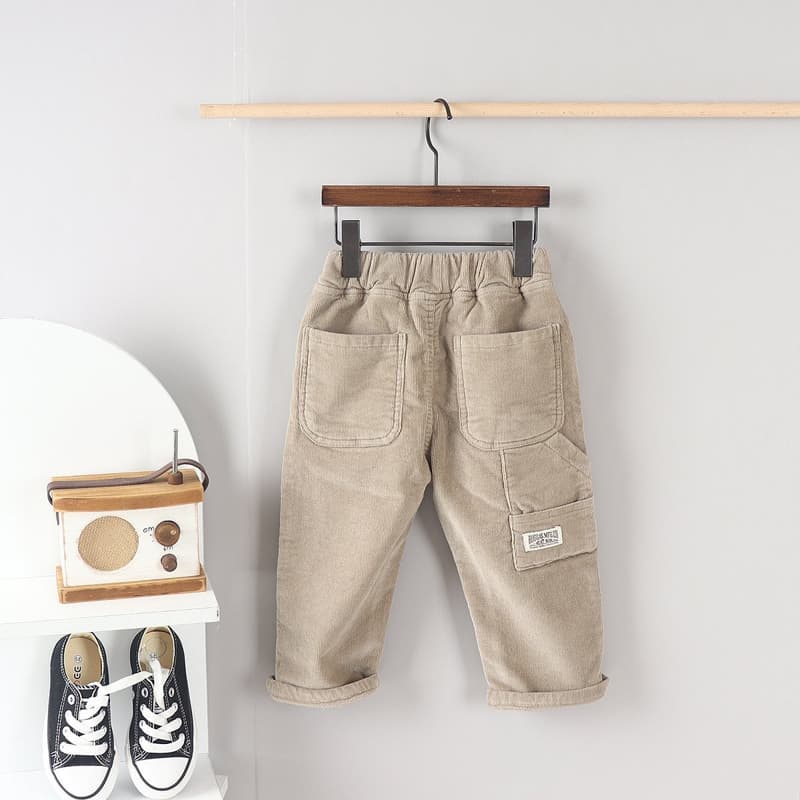 Olive denim - Korean Children Fashion - #childrensboutique - Corduroy Back Pocket Pants - 10