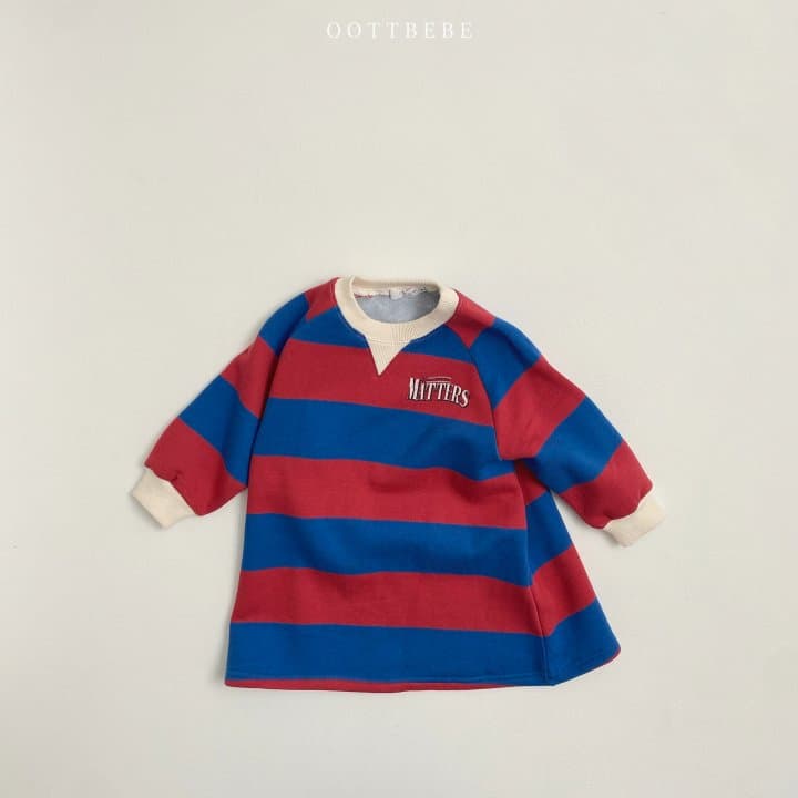 Oott Bebe - Korean Children Fashion - #toddlerclothing - Big Stripe One-piece - 2