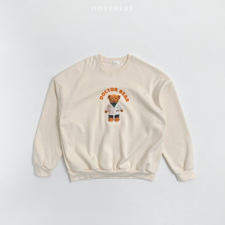 Oott Bebe - Korean Women Fashion - #thatsdarling - Adult Doctor Bear Sweatshirts - 2