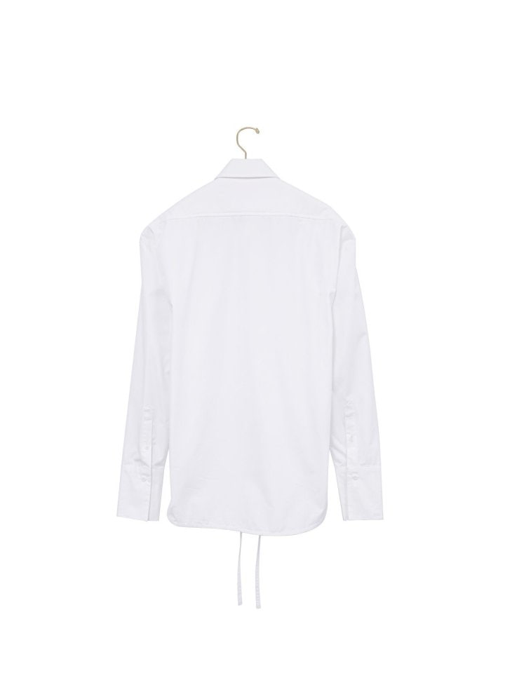 Paper Moon - Korean Women Fashion - #pursuepretty - Padded Shoulder Button Down Cotton Shirt - 6
