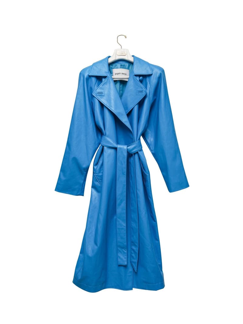 Paper Moon - Korean Women Fashion - #restrostyle - Padded Shoulder Oversized Vegan Leather Maxi Trench Coat - 6