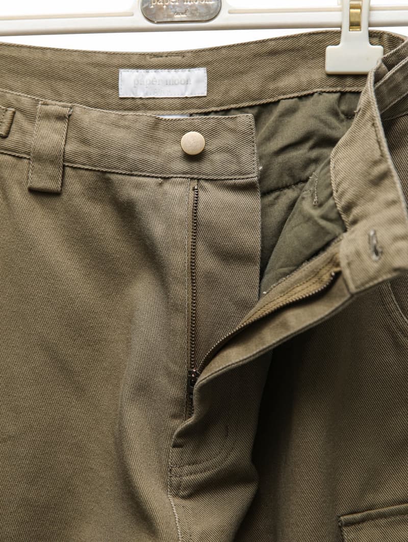 Paper Moon - Korean Women Fashion - #womensfashion - Three Pocket Snap Button Detail Cargo Wide Trousers - 8