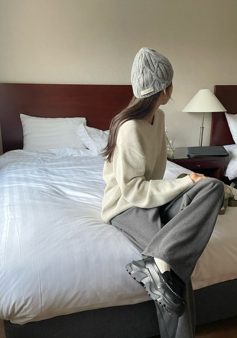 Pomelo - Korean Women Fashion - #womensfashion - Basic Knit Sweater