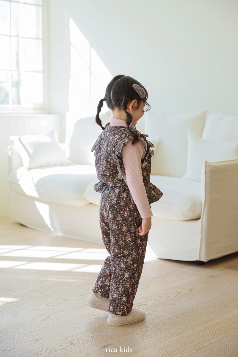 Rica - Korean Children Fashion - #childrensboutique - Small Flower Quilting Pants - 5