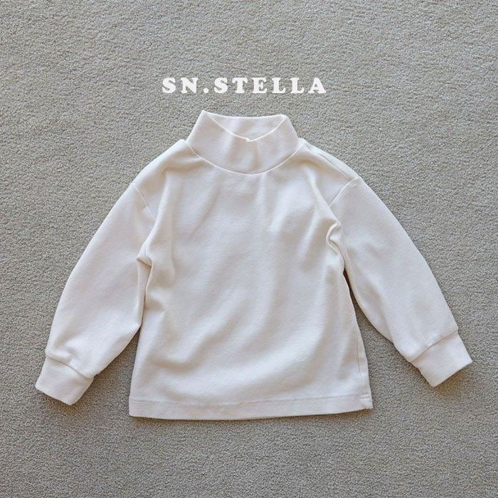 SN - Korean Children Fashion - #toddlerclothing - Peach Half Turtleneck Tee - 2