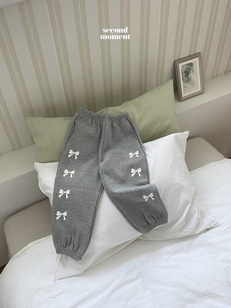 Second Moment - Korean Children Fashion - #childofig - Ribbon Jogger Pants - 4