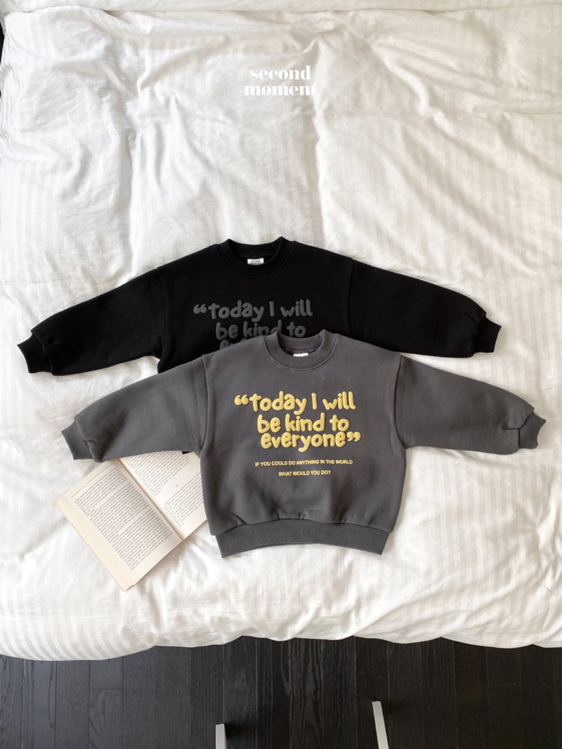Second Moment - Korean Children Fashion - #kidsshorts - Today Sweatshirt - 2