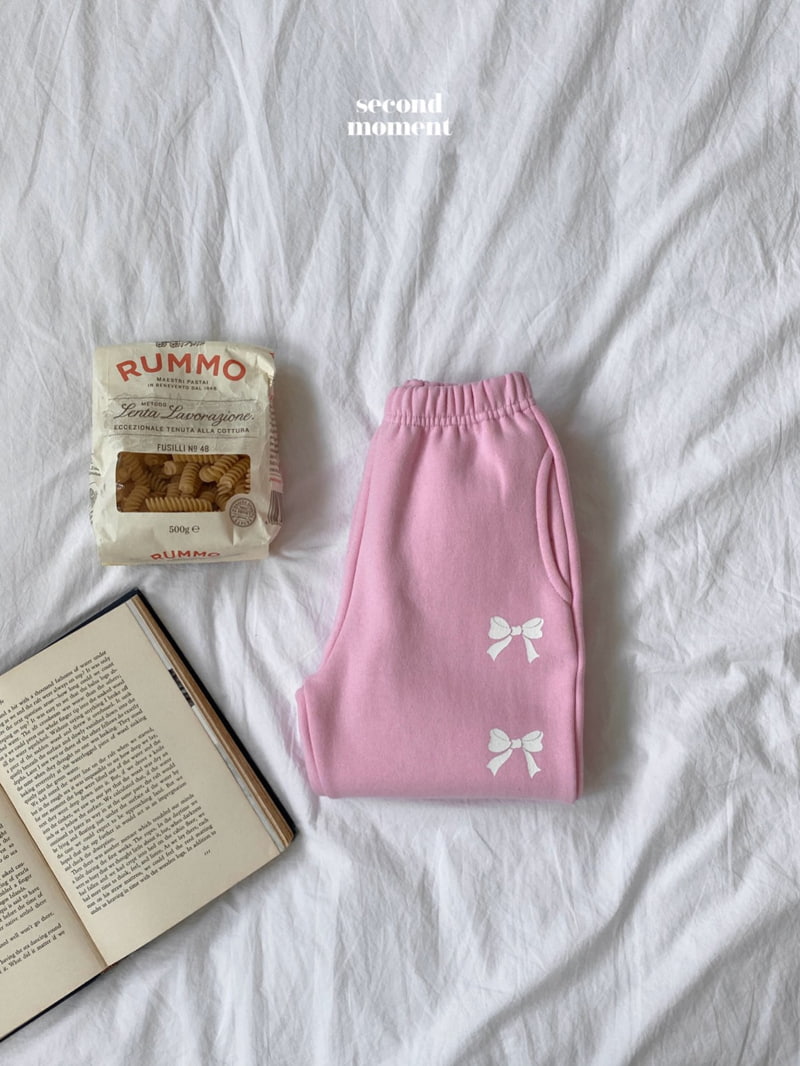 Second Moment - Korean Children Fashion - #kidsstore - Ribbon Jogger Pants - 9