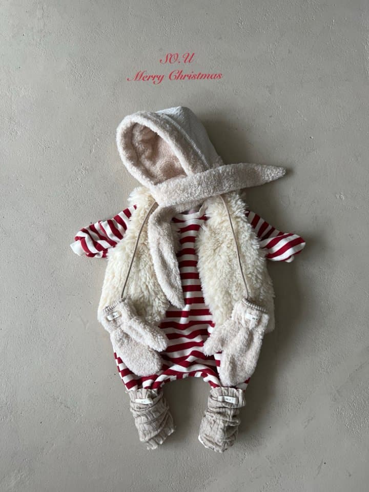 So U - Korean Baby Fashion - #babywear - Christmas Stripe Suit - 7