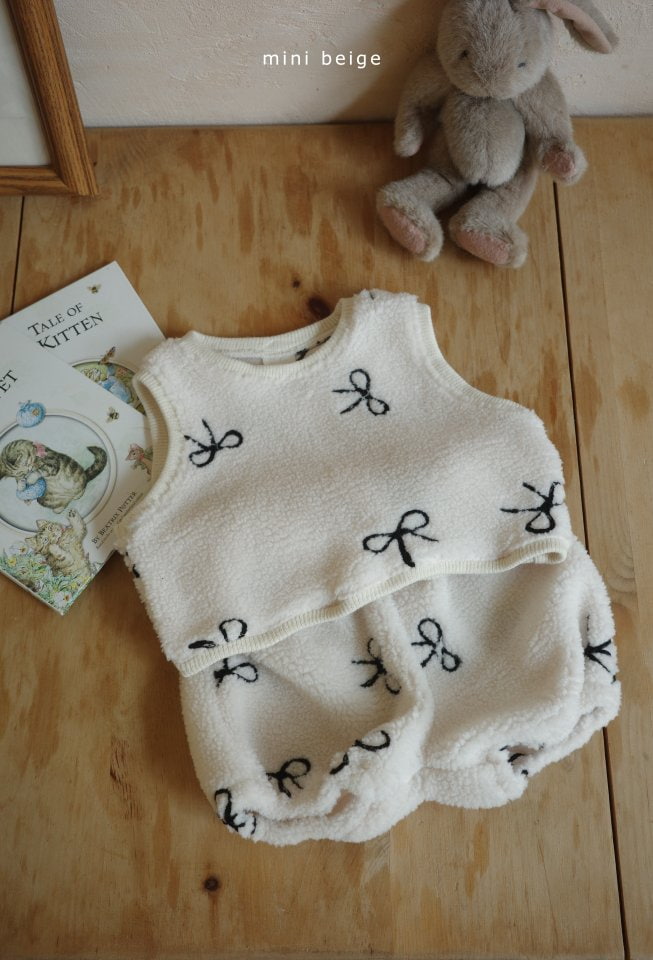 The Beige - Korean Baby Fashion - #smilingbaby - Ribbon Dumble Vest - 6