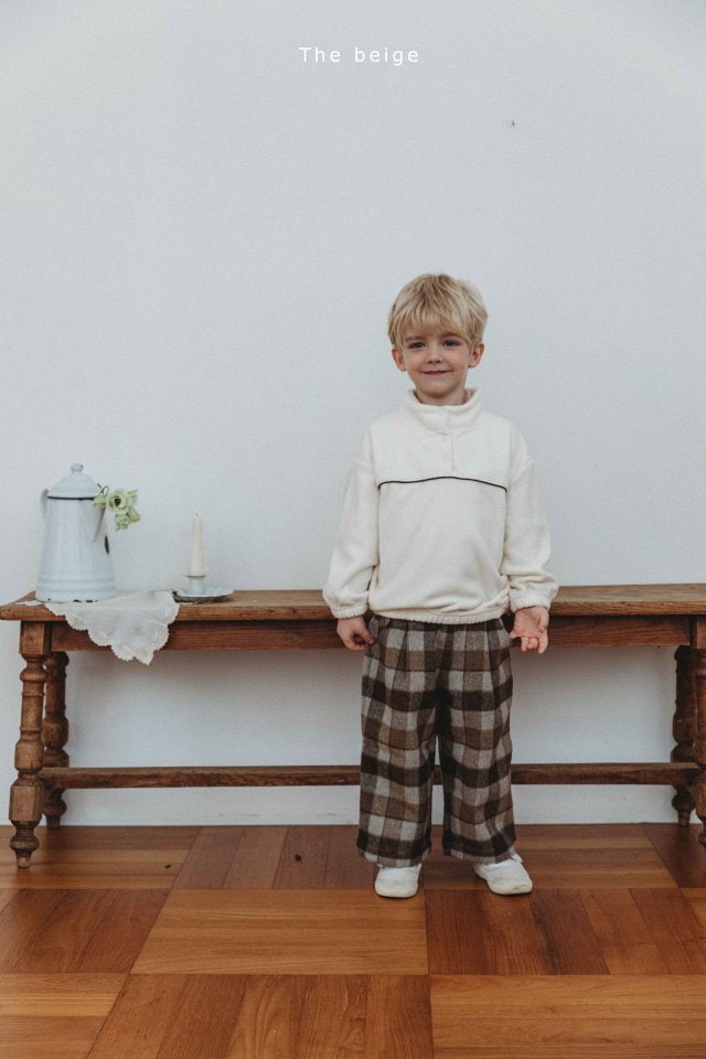 The Beige - Korean Children Fashion - #kidzfashiontrend - Check Wide Pants - 11