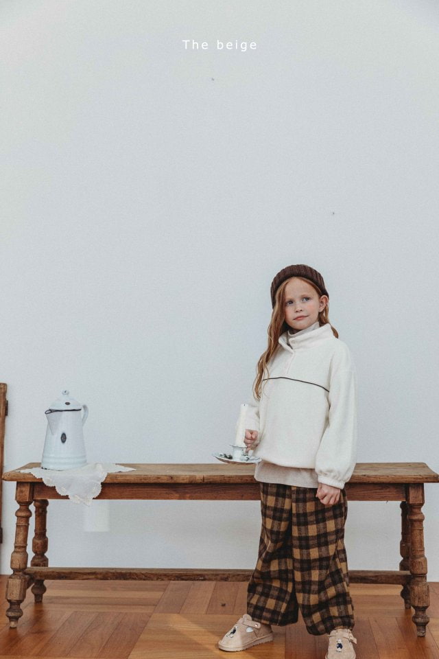The Beige - Korean Children Fashion - #prettylittlegirls - Check Wide Pants - 2