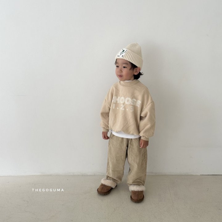 Thegoguma - Korean Children Fashion - #magicofchildhood - Corduroy Fleeced Baggy Pants - 2
