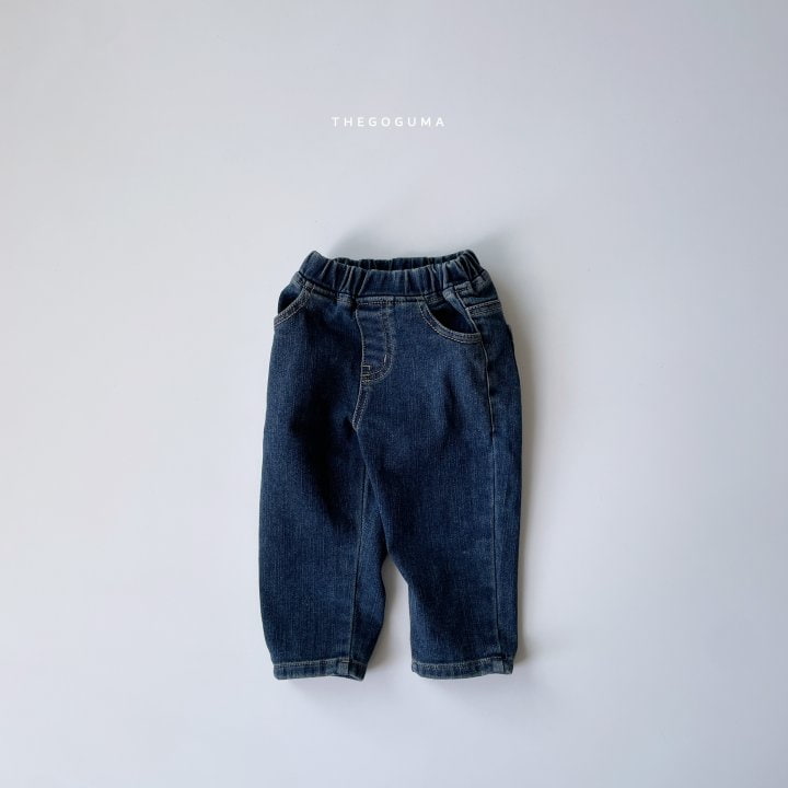 Thegoguma - Korean Children Fashion - #todddlerfashion - Damage Fleeced Span Denim Pants - 9