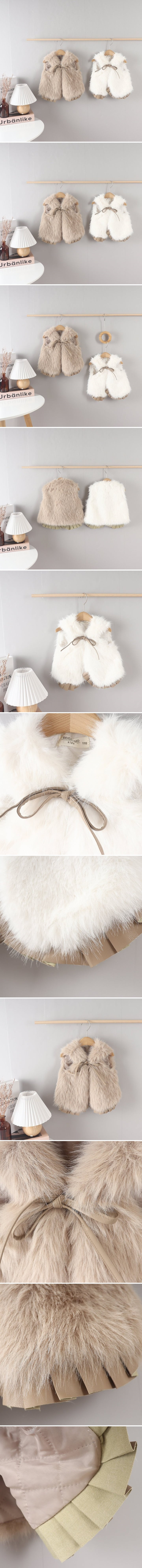 Tony - Korean Children Fashion - #kidzfashiontrend - Frilly Winter Vest
