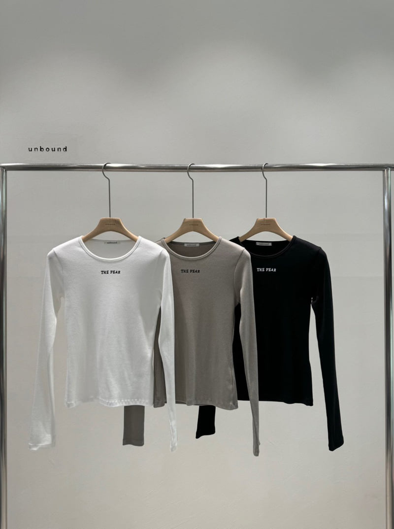 Unbound - Korean Women Fashion - #vintagekidsstyle - Fear Ribbed Tee