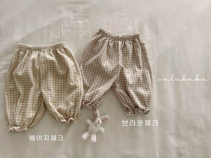 Valu Bebe - Korean Baby Fashion - #babyootd - Peach Check Pants (Baby) - 6