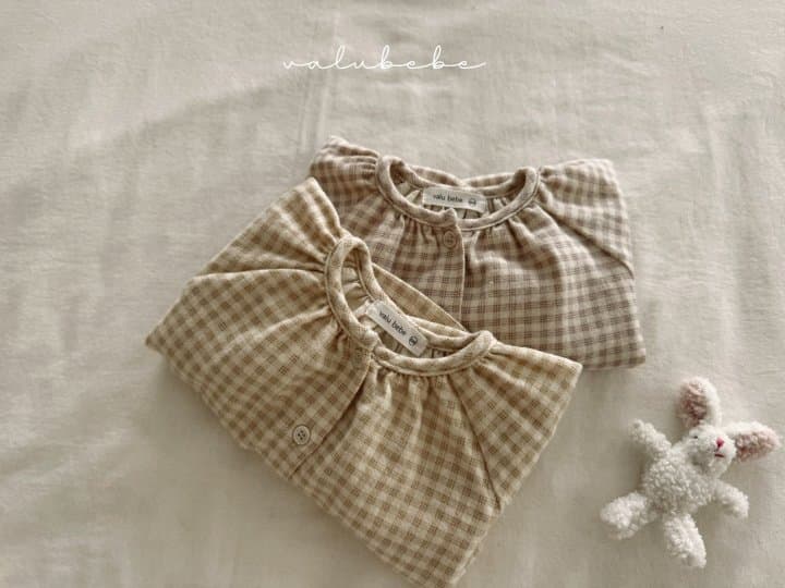 Valu Bebe - Korean Children Fashion - #Kfashion4kids - Peach Check Shirt (Kids) - 8