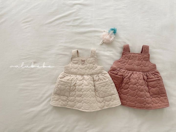 Valu Bebe - Korean Children Fashion - #todddlerfashion - Heart Quilted Dress 2 (Kids)