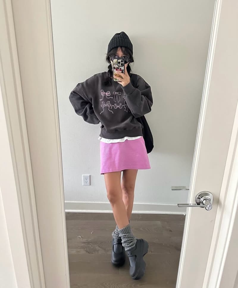 Via - Korean Women Fashion - #womensfashion - Ribbon Sweatshirts - 5