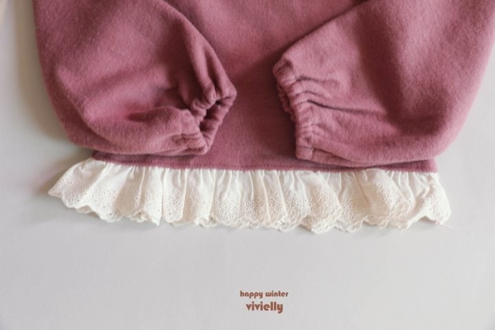 Vivielly - Korean Children Fashion - #todddlerfashion - Eve Lace Tee - 9