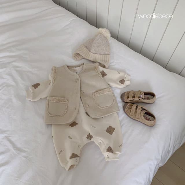 Woodie - Korean Baby Fashion - #babyfever - Dear Bear Bodysuit - 2